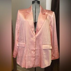 Good American Pink Satin Suit